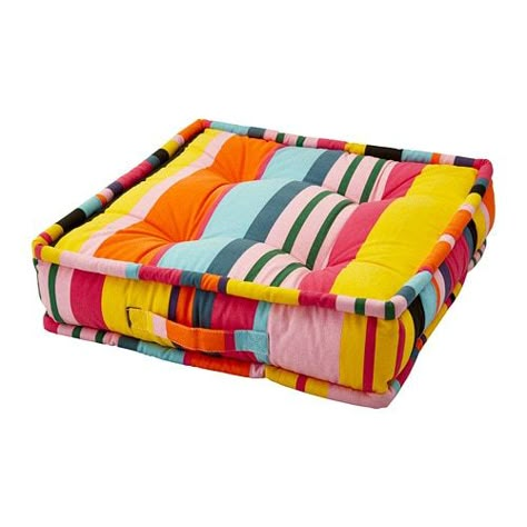 IKEA - URSPRUNGLIG, Floor cushion, Easy to carry with you as the cushion has a handle.The cushion can be turned over and therefore has two sides for even wear. Sofa Alternatives, Quirky Maximalist, Banquette Ikea, Ikea Linnmon, French Mattress, Craft Spaces, Maximalist Fashion, Flex Space, Ikea Living Room