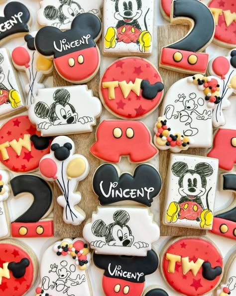 Rolling In The Dough AZ- Custom Cookies Az - Az Cookier (@rollinginthedoughaz) | Instagram Mickey Mouse Playhouse, Mickey Cookies, Mickey Mouse Theme Party, Γενέθλια Mickey Mouse, Mouse Cookies, Mickey Mouse Birthday Decorations, Mickey Mouse Cookies, 3rd Birthday Boys, Mickey Mouse First Birthday