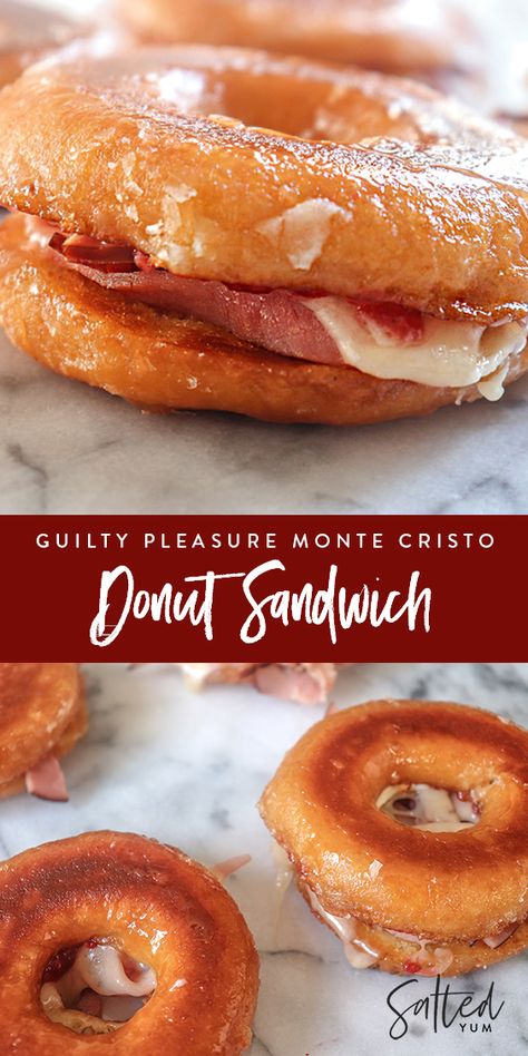 Donut Sandwich Ideas, Food Truck Ideas Recipes, Afterparty Ideas, Breakfast Truck, Fresca Recipes, Donut Sandwich, Doughnut Burger, Cauldron Bubbles, Carnival Eats