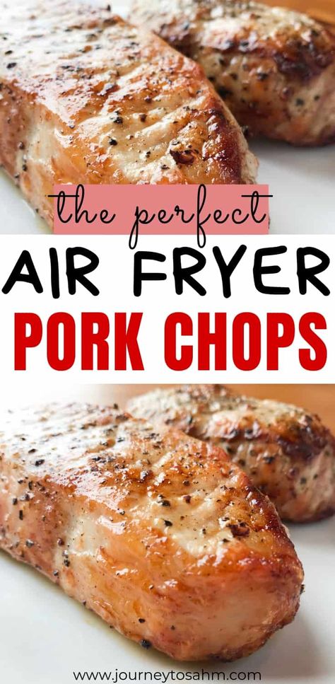 Airfrier Pork Chops, Perfect Air Fryer Pork Chops, Boneless Pork Chops Air Fryer Recipes, Ninja Air Fryer Pork Chops, How To Cook Pork Chops In Air Fryer, Pork Chops In The Airfryer, Health Pork Chop Recipes, Ninja Foodi Boneless Pork Chops, Pork Chop Ninja Foodi Recipes