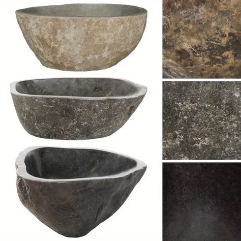 Natural Stone Washbasins One Unique Basin Oval - Temu Stone Bathroom Sink, Coffee Table With Chairs, Teak Vanity, Cabin Tiny House, Living Room Console, Garden Cushions, Stone Basin, River Stones, Complete Bathrooms