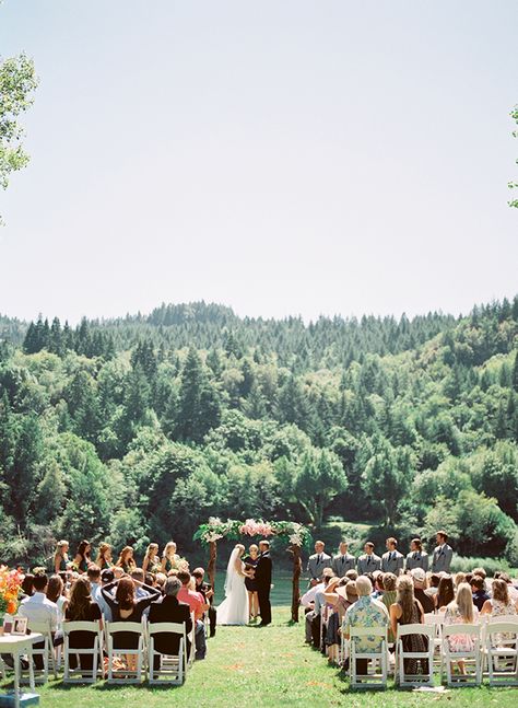 Bright Riverside Wedding in Golden Beach, Oregon - Inspired By This Scenic Wedding Venues, Riverside Wedding, Scenic Wedding, Riverside Weddings, Colorful Florals, Wedding Planning Guide, Golden Beach, Southern Oregon, Ceremony Ideas