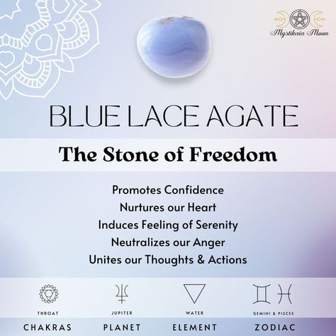 What does blue agate help with?
Blue Lace Agate is a great nurturing and supportive stone, neutralising anger, infection, inflammation and fever. Blue Lace Agate helps to strengthen and accelerate the repair of bones, thyroid deficiencies, throat and lymph infections. Blue Lace Agate Crystal Meaning, Blue Lace Agate Meaning, Crystal Grimoire, Crystal Knowledge, Gemini And Pisces, Agate Meaning, Crystals Healing Properties, Spiritual Crystals, Crystals Healing