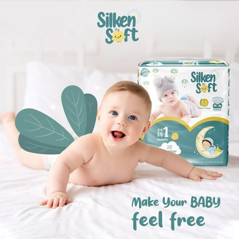 Social media designs for marketing a baby diaper product.. a professional work I did! Added to my earnings.. VISION X MEDIA AGENCY Diaper Ads Design, Product Motion Graphics, Standing Banner, Standing Banner Design, Care Package Baby, Baby Ads, Designer Diaper Bag, Amazon Baby, Baby Banners