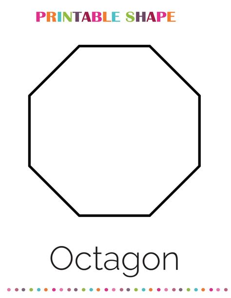 Octagon Template Free Printable, Large Shapes Free Printable, Shape Coloring Pages Free Printable, Shapes Template Free Printable, Shape Templates Printable Free, Printable Shapes Templates, Shapes Crafts For Toddlers, Circle Time Wall, Sensory For Toddlers