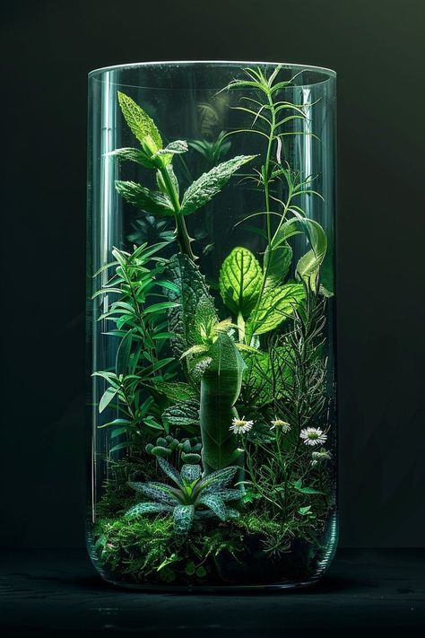 Diy Terrarium Ideas, Aqua Terrarium, Wild About Reading, Marimo Terrarium, Fuze Tea, Another Green World, Terrariums Diy, Jar Terrarium, Bonsai Terrarium