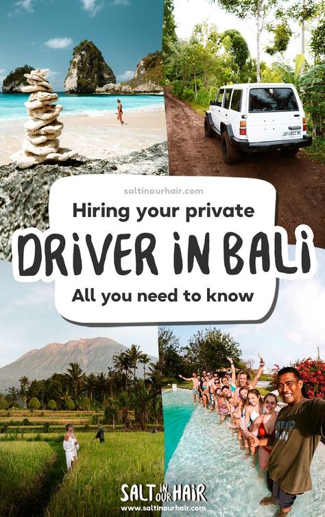 Nothing beats a trip to Bali, known for its lush rice terraces, stunning temples, and beautiful coastline. However, although Bali has good infrastructure, getting around can still come with challenges. For the most convenience, we recommend hiring a private driver for your trip. Visit unknown spots, craft the ultimate Bali itinerary, and make a new friend with our top tips on hiring a Bali private driver --- bali | bali aesthetic | bali indonesia | bali driver | bali itinerary | bali travel Make A New Friend, Bali Aesthetic, Beautiful Coastline, Private Driver, Trip To Bali, Bali Itinerary, Kingston Upon Hull, Bali Travel Guide, Rice Terraces