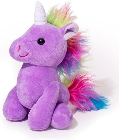 Plush Unicorn Stuffed Animal 7.5" - Stuffed Unicorn Plush - Unicorn Toys - Unicorn Stuffed Animals for Girls - Unicorn Stuff - Unicorn Stuffy - Unicorn Plush Toy - Stocking Stuffer for Girls (Purple) Unicorn Stuff Toy, Crochet Unicorn Stuffed Animal, Stuffed Unicorn, Unicorn Plushies, Unicorn Teddy, Unicorn Stuff, Plush Unicorn, Stocking Stuffers For Girls, Unicorn Stuffed Animal