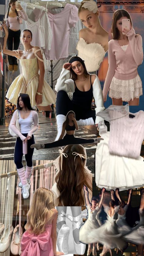 #ballerinacore #ballerina #ballet #cute #aesthetic #city #outfits #girly #pink Aesthetic City Outfits, Ballerina Core, Dream Collage, Aesthetic City, City Outfits, Cute Aesthetic, Mood Board, Ballet, Collage