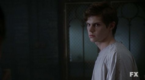 Evan Peters as Kit Walker, American Horror Story Season 2 Ahs Asylum, Kyle Spencer, American Horror Story Asylum, Evan Peters American Horror Story, Tate And Violet, Kit Walker, American Horror Story 3, Celeb Crushes, Evan Peters