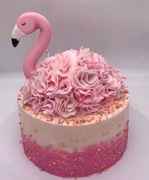 Pink Flamingo Cake, Cake Flamingo, Flamingo Birthday Cake, 12 Inch Cake, Flamingo Cake Topper, Birthday Cake For Mom, Flamingo Cake, Flamingo Birthday, Beautiful Birthday Cakes