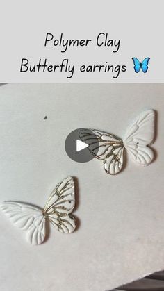 Polymer Clay Butterfly Earrings Tutorial, Polymer Clay Butterfly Earrings, Clay Butterfly Earrings, Polymer Clay Butterfly, Clay Butterfly, Gloomy Day, Earring Tutorial, Jewellery Uk, Polymer Clay Creations