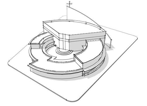 Hospital Design Architecture, Simple Architecture, Conceptual Model Architecture, Circular Buildings, Architecture Design Presentation, Hospital Architecture, Concept Models Architecture, Building Sketch, Conceptual Architecture