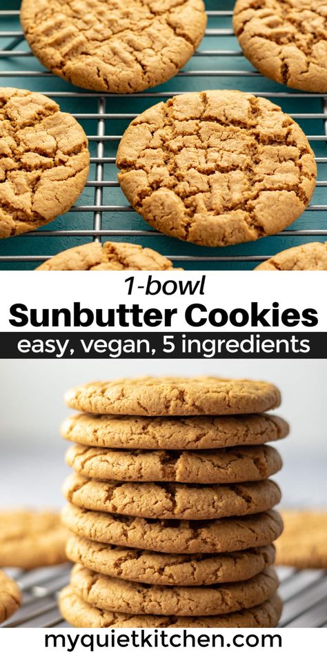 Vegan Gluten Free Nut Free Cookies, Vegan Nut Free Desserts, Nut Free Cookies Recipes, Wfpb Dessert, Sunflower Butter Cookies, Daycare Snacks, Sunbutter Cookies, Sunbutter Recipes, Kiddie Academy