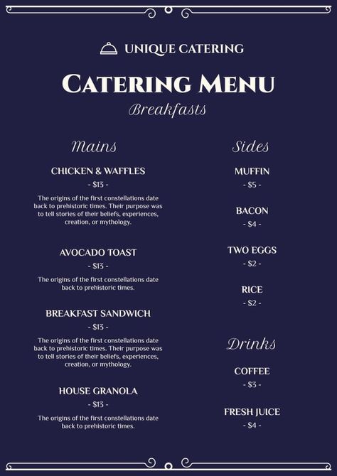 Food Truck Food Ideas, Truck Food Ideas, Event Catering Ideas, Catering Menu Design, Catering Menu Ideas, Amazing Ceramics, Corner Patio, Brunch Catering, Menu Catering