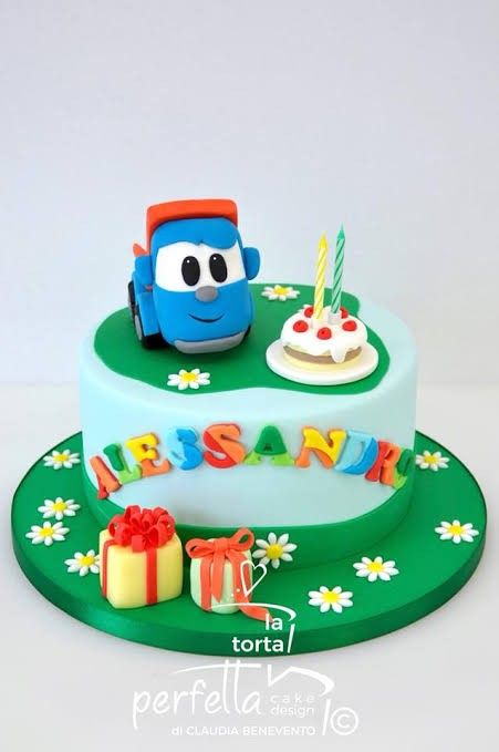 Leo The Truck Cake, Toddler Birthday Cakes, Boys Cake, Truck Cake, Truck Cakes, Kids Party Themes, Toddler Birthday, Cakes For Boys, Kids Cake