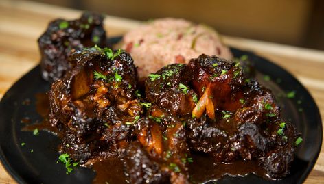 Jamaican Inspired Oxtail with Rice and Peas by thatsavagekitchen Oxtail Rice And Peas, Jerk Seasoning, Rice And Peas, White Onion, Kidney Beans, Beef Broth, More Recipes, Green Onions, Coconut Milk