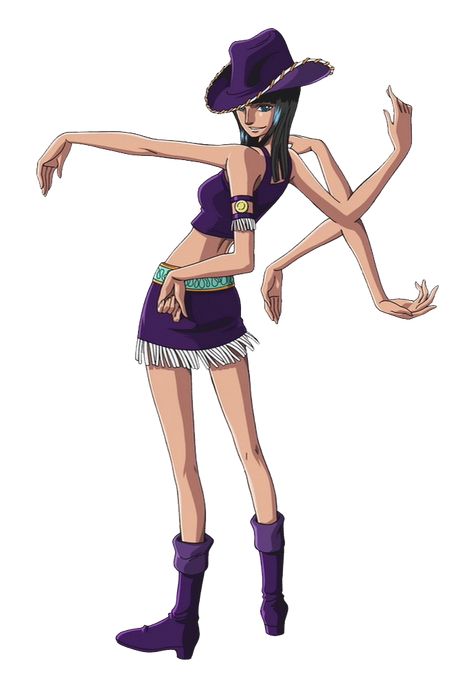 Nico Robin 02 by candycanecroft on deviantART Miss All Sunday, Cosplay Robin, Robin Outfit, Robin Cosplay, Purple Outfit, One Piece Cosplay, Time Skip, Nami One Piece, Model Sheet