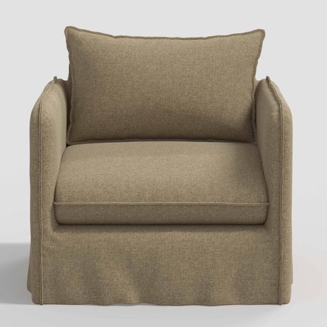 Berea Slouchy Lounge Chair with French Seams Zuma Linen - Threshold™ Linen Chair, Upholstered Accent Chairs, Air Bnb, Contemporary Chairs, Living Room Accents, New Traditional, Linen Upholstery, French Seam, Ditsy Floral