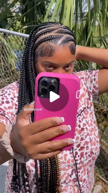 2 Knotless Braids, Medium Tribals With Knotless Braids, Half Cornrows Half Box Braids Black Women, Braids In The Front Knotless In The Back, Tribals With Knotless Braids Hairstyle, Beyoncé Braids, Cornrows And Box Braids Hairstyles, Big Braids For Black Women, Quick Braiding Hairstyles For Black Hair