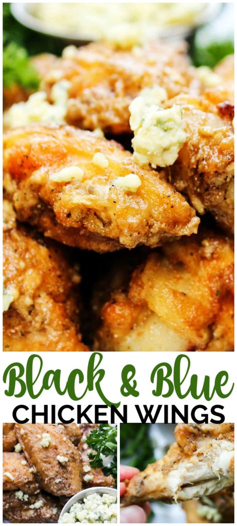 Blue Cheese Wings, Chicken Blue Cheese Recipes, Blue Cheese Crumbles Recipes, Breaded Wings, Blue Cheese Chicken, Chicken Wing Seasoning, Blue Cheese Vinaigrette, Blue Cheese Burgers, Blue Cheese Recipes