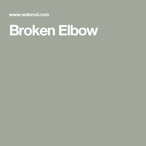 Broken Elbow, Occupational Therapy, Health Tips, Massage, Medical