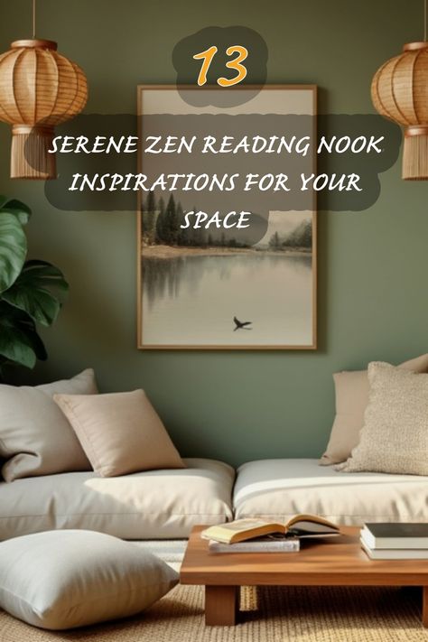 Discover the perfect blend of comfort and tranquility in your home with my inspirations for a serene zen reading nook. Imagine sinking into plush cushions surrounded by calming greenery and soft lighting. Whether you're curled up with a book or enjoying a moment of peace, this space invites relaxation and rejuvenation. Let these ideas transform your area into a personal retreat! Zen Library Room, Zen Porch Ideas, Zen Corner Bedroom, Zen Area Ideas, Home Zen Room, Zen Decorating Ideas, Home Zen Space, Meditation Corner Ideas, Zen Den Ideas