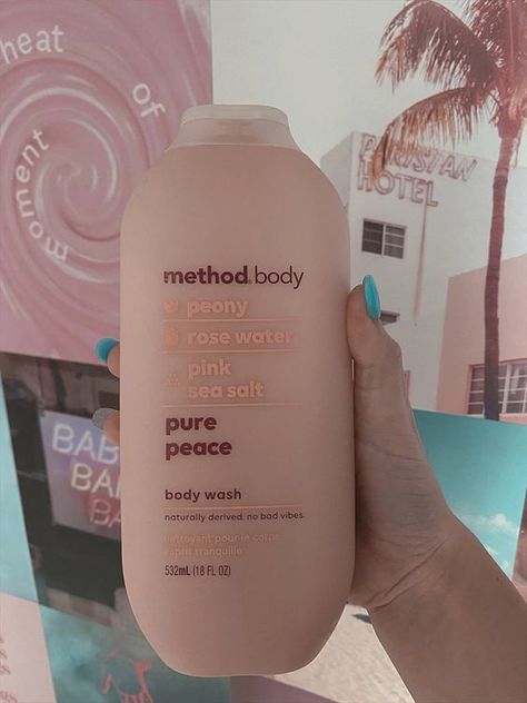 I highly recommend this body wash. It smells so nice and sweet, it last all day. Method Body Products, Aesthetic Bath Products, Body Moisturizer Aesthetic, Body Wash Women, Aesthetic Body Care Products, Body Soap Aesthetic, Shower Aesthetic Products, Method Body Wash Aesthetic, Method Bodywash