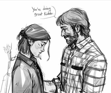 The last of us | TLOU | Ellie Williams and Joel Miller Ellie Joel Fanart, Joel Tlou Fanart, Joel And Ellie Fanart, Joel Fanart, Ellie Williams Fanart, Tlou Fanart, Watching Stars, Tlou Art, Last Of Us Art