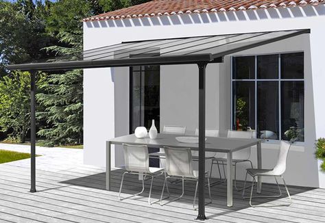 Quelle pergola en bois ou en alu choisir ? Pergola Carport, Carport Canopy, Pergola Pictures, Pergola Swing, Pergola Lighting, Metal Pergola, Pergola Attached To House, Pergola Canopy, Deck With Pergola