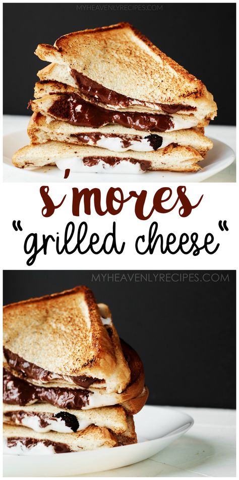 Smores Grilled Cheese, Chocolate Grilled Cheese, Cool Grilled Cheese Ideas, Dessert Grilled Cheese Recipes, Desert Grilled Cheese, Grilled Cheese With Fruit, Grilling Cheese Recipes, Black Stone Grill Desserts, Crazy Grilled Cheese Recipes