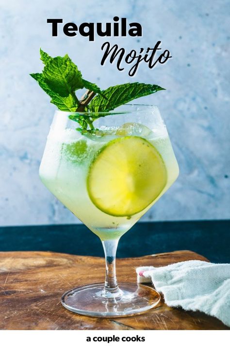 Tequila Mojito Recipe, Tequila Martini, Tequila Mojito, Cocktails Non Alcoholic, Vodka Mojito, Liqueur Cocktails, Tequila Soda, Cocktails Tequila, Pineapple Mojito