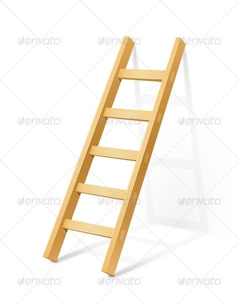 Ladder Drawing, Lights Drawing, Wooden Step Ladder, Transparent Objects, Wooden Steps, Wooden Ladder, Step Ladder, Icon Illustration, Flyer Design