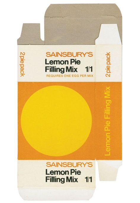 Peter Dixon // Sainsbury Design Studio Lemon Pie Filling, Retro Packaging, Vintage Packaging, Vintage Graphic Design, Packaging Design Inspiration, Packaging Labels, 로고 디자인, Food Packaging, Brand Packaging