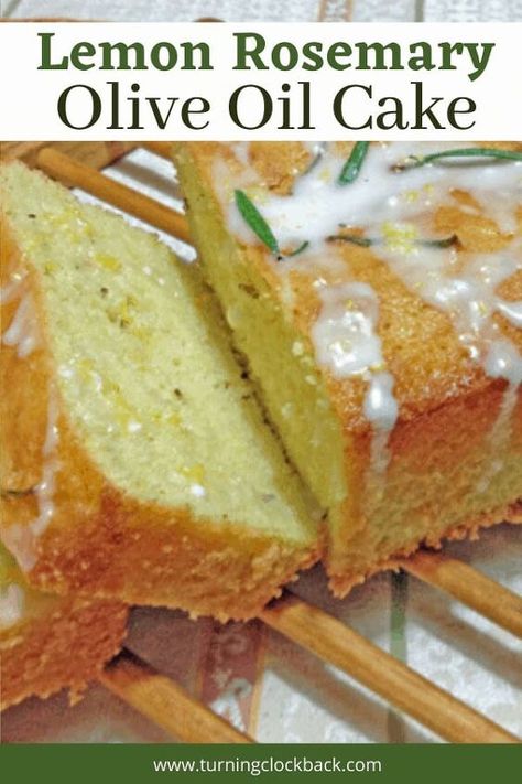 Lemon Rosemary Olive Oil Cake, Rosemary Olive Oil Cake, Baking With Olive Oil, Olive Oil Cake Recipe, Rosemary Olive Oil, Lemon Olive Oil Cake, Moist Cake Recipe, Moist Lemon Cake, Basil Olive Oil