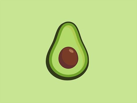 Avocado 🥑 Avocado Vector Illustration, Avocado Cute Art, Avocado Painting Cute, Cartoon Avocado, Avocado Painting, Avocado Cartoon, Avocado Art, Cute Avocado, Little Doodles