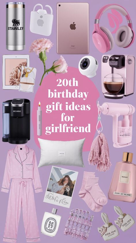 👧Looking for the perfect gift for your girlfriend's 20th birthday? From personalized keepsakes to fun and trendy presents, find the best ideas to make her feel special on her big day.   #18yearold#19th#20thBirthday#BirthdayGiftsForHer#GiftsForGirlfriend 20th Birthday Gifts For Girlfriend, 20th Birthday Gift Ideas, Full Length Mirror With Led Lights, Metal Utility Cart, Gift Ideas For Your Girlfriend, Ideas For Your Girlfriend, Pompom Keychain, Hp Sprocket, 20th Birthday Gift