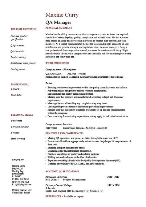 Resume Templates Quality Assurance Manager ,  #assurance #manager #quality #resume #ResumeTemplates #templates Esthetician Resume, Retail Resume Examples, Retail Resume, Resume Designer, Cv Example, Business Analyst Resume, Cover Letter Examples, Free Resume Examples, Project Manager Resume