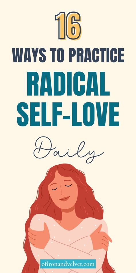 Here are 16 Surprising and simple ways to practice radical self-love.  #selfLove #LoveYourself #SelfCare #SelfRespect Self Love Hobbies, Self Love Daily Routine, Self Love Practice Ideas, How To Have Self Love, Radical Self Care, Self Love Plan, Self Love Ideas Activities, Text From Him, How To Self Love