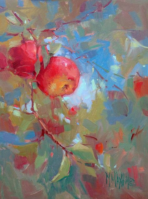 Apple Painting, An Apple A Day, Apple A Day, Apple A, Fruit Painting, Paintings I Love, Fruit Art, Art Inspiration Painting, Art Painting Acrylic