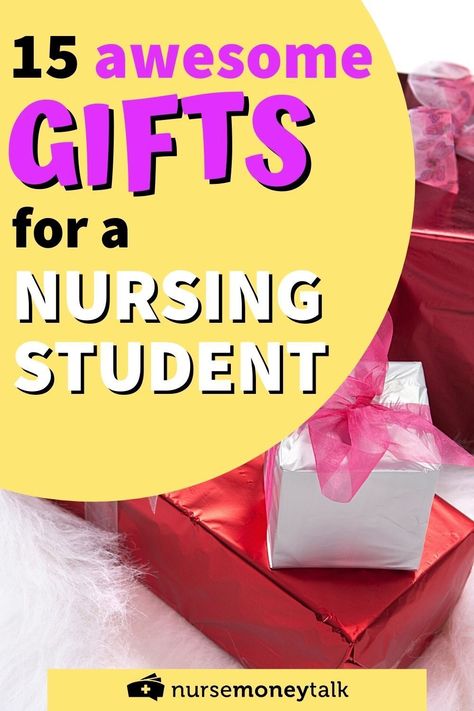 Looking for the best gifts for nursing students? Here's a list of 15 awesome gifts for a nursing student that you should give! nursing student gifts ideas | nursing student gifts unique #nursegifts #giftsfornurses Nursing Student Gifts Ideas, Gifts For Nursing Students, Nurse Pinning, Nurse Money, Best Gifts For Nurses, Pinning Ceremony Nurse, College Girl Gifts, College Nursing, Nursing School Gifts