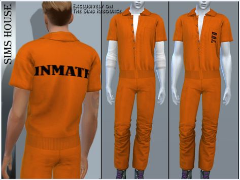 Sims 4 Prison, Sims Halloween Costume, Women's Gaiters, Jail Clothes, Prison Jumpsuit, Prison Outfit, Sims 4 Traits, The Sims 4 Pc, Tropical Swimsuits