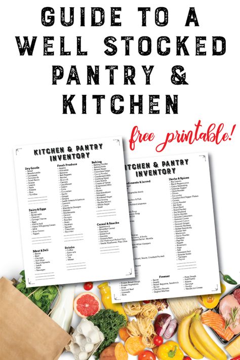 Pantry Staples List, Well Stocked Pantry, Meal Planning Weekly, Stocked Pantry, Get Organized At Home, Life Organization Tips, Pantry List, List Of Spices, Direct Sales Tips