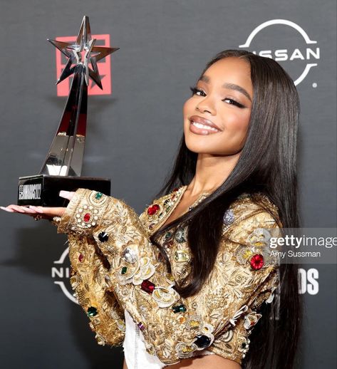 Black Female Celebs, Black Actress Aesthetic, Black Female Celebrity, Marsai Martin Outfit, Black Women Celebrities, Marsai Martin, Black Actresses, Famous Black, Black Femininity