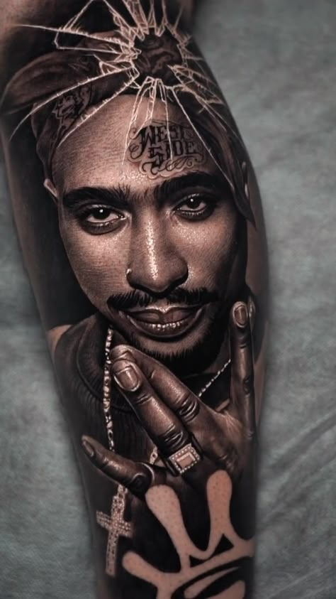 Tattoos Trending, 2pac Tattoos, Tupac Tattoo, Hip Hop Tattoo, Best Tattoo Ideas For Men, Tattoo Colors, Dove Tattoo Design, Gang Tattoos, Trending Tattoo