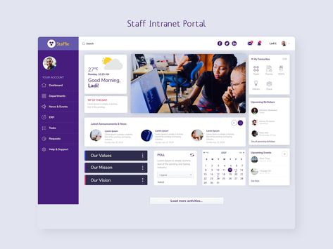 #Ui_Ux_Design #Dashboard_Design #Sharepoint_Intranet #Intranet_Portal Sharepoint Design, Sharepoint Intranet, Intranet Portal, Portal Website, Portal Design, App Interface Design, A Staff, Ecommerce Template, Homepage Design