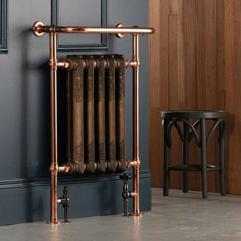 Cast Iron Radiator, Iron Radiator, Bathroom Clock, Column Radiator, Tv In Bathroom, Shower Rods, Cast Iron Radiators, Shower Chair, Bath Panel