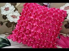 DIY Cushion Covers |How To Make a Pillow & Cushion Covers-Canadian Smocking Four Point Flower Design - YouTube Smocking Designs, Diy Cushion Covers, Smocking Pattern, Canadian Smocking, Smocking Tutorial, Bow Pillows, Pillows Decorative Diy, Smocking Patterns, Cushion Cover Designs