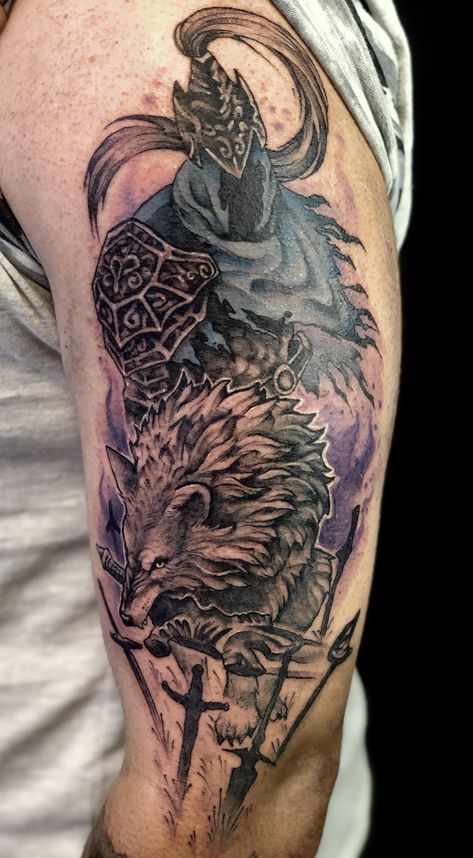 Small Dark Souls Tattoo, Sif Tattoo, Soulsborne Tattoo, Dark Souls Tattoo Ideas, Souls Tattoo, Dark Souls Artorias, Soulsborne Art, Souls Wallpaper, Dark Souls Tattoo