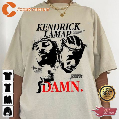 Kendrick Lamar Damn Album Lyrics Rapper T-shirt Check more at https://corkyshirt.com/kendrick-lamar-damn-album-lyrics-rapper-t-shirt/ Rappers T Shirt Design, Kendrick Lamar Shirt Design, Kendrick Lamar Tshirt Design, Kendrick Lamar Clothing, Kendrick Lamar Shirt, Rapper Shirts, Otaru, Marvel Clothes, Creative Shirts